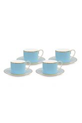 Espresso-set-4-cup-and-saucer-125-ml-blue-gold-details-love-birds-pip-studio