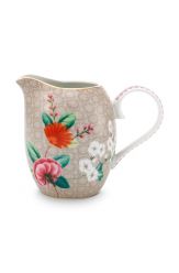 milk-jug-small-khaki-flower-print-blushing-birds-pip-studio-250-ml