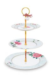 cake-stand-3-levels-white-flower-print-blushing-birds-pip-studio