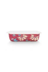 ovenschaal-rectangular-flower-festival-donker-roze-bloemen-print-27.5-cm-18.5-cm-6.5-cm-pip-studio