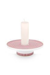 candle-tray-royal-stripes-dark-pink-14-cm-pip-studio-porcelain