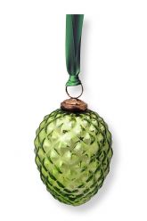 Christmas-ornament-glass-pine-cone-green-pip-studio-10-cm