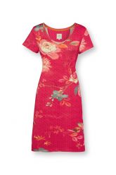 nachthemd-korte-mouwen-djoy-bloemen-print-rood-tokyo-bbouquet-pip-studio-xs-s-m-l-xl-xxl