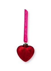 Ornament Glass Heart Red