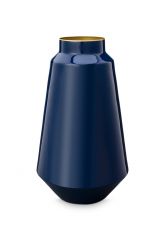 Vase-tall-dark-blue-metal-royal-pip-studio-36-cm