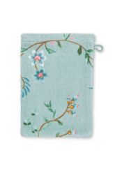 Washandje-blauw-bloemen-16x22-les-fleurs-pip-studio-katoen-terry-velour