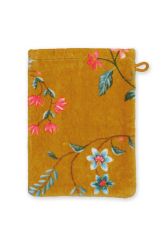 Wash-cloth-yellow-floral-16x22-les-fleurs-pip-studio-cotton-terry-velour