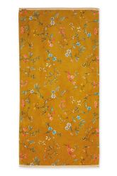 Douchelaken-handdoek-xl-bloemen-geel-70x140-les-fleurs-pip-studio-katoen-terry-velour