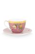cappuccino-tasse-&-undertasse-la-majorelle-rosa-botanische-drucken-pip-studio-280-ml