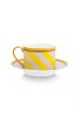 pip-chique-stripes-cappuccino-tasse-untertasse-gelb-streifen-porzellan-pip-studio