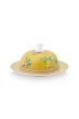 butter-dish-round-la-majorelle-yellow-17x8-cm-floral-porcelain-pip-studio