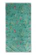 Handdoek-XL-bloemen-print-groen-70x140-les-fleurs-katoen