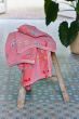 Handdoek-set/3-bloemen-print-roze-55x100-les-fleurs-katoen