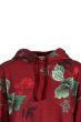 Pullover mit Kapuze Leafy Stitch Rot