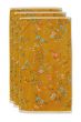 Handtuch-set/3-blumen-drucken-gelb-55x100-les-fleurs-baumwolle