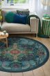 Pip-Studio-Round-Carpet-Moon-Delight-by-Pip-Dark-Blue-Cotton