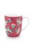 mug-flower-festival-dark-pink-flower-print-small-pip-studio-145-ml