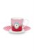 Love Birds Cup & Saucer Red/Pink