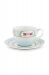 Blushing Birds Cappuccino Cup & Saucer white