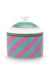 sugar-bowl-chique-stripes-pink-green-550ml-porcelain-pip-studio