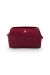 Cosmetic Purse Extra Large Velvet Quiltey Days Red