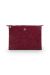 Cosmetic Flat Pouch Large Velvet Quiltey Days Red