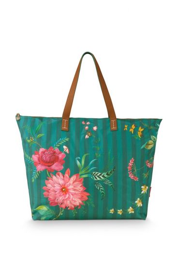 beach-bag-fleur-grandeur-grün-66x20x44-cm-nylon/satin-1/24-pip-studio-51.273.234