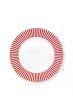 plate-royal-stripes-dark-pink-21-cm-porcelain-pip-studio