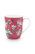 mug-flower-festival-dark-pink-flower-print-small-pip-studio-145-ml