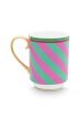 mug-large-with-ear-chique-stripes-pink-green-350ml-porcelain-pip-studio