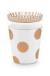 Pip-Studio-Set/2-Mug-Small-&-Tea-Tip-Dot-Delight-White-Gold