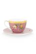 cappuccino-cup-&-saucer-la-majorelle-pink-botanical-print-pip-studio-280-ml