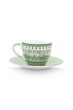 Pip-Studio-Espresso-Kop-&-Schotel-Lily&Lotus-Moon-Delight-Licht-Groen