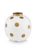 Pip-Studio-Vase-Metal-Dots-White-Gold-23cm