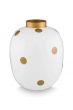 Pip-Studio-Vase-Metal-Dots-White-Gold-32cm