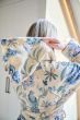 Pip-Studio-Bathrobe-Secret-Garden-White/Blue