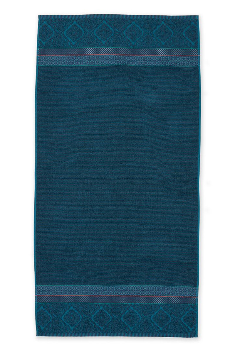 Color Relation Product Large Bath Towel Soft Zellige Dark Blue 70x140 cm