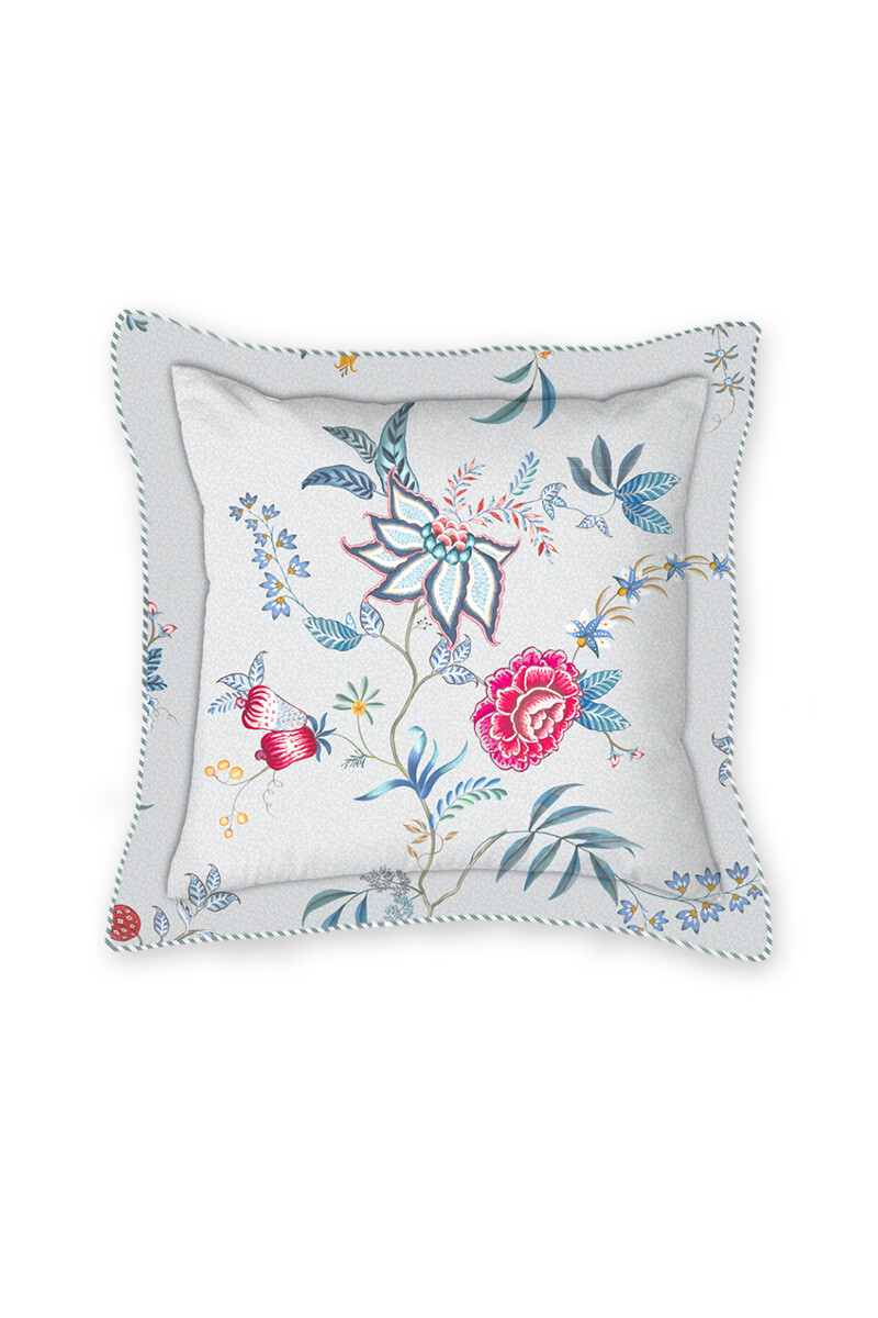 Color Relation Product Cushion Square Flower Festival White