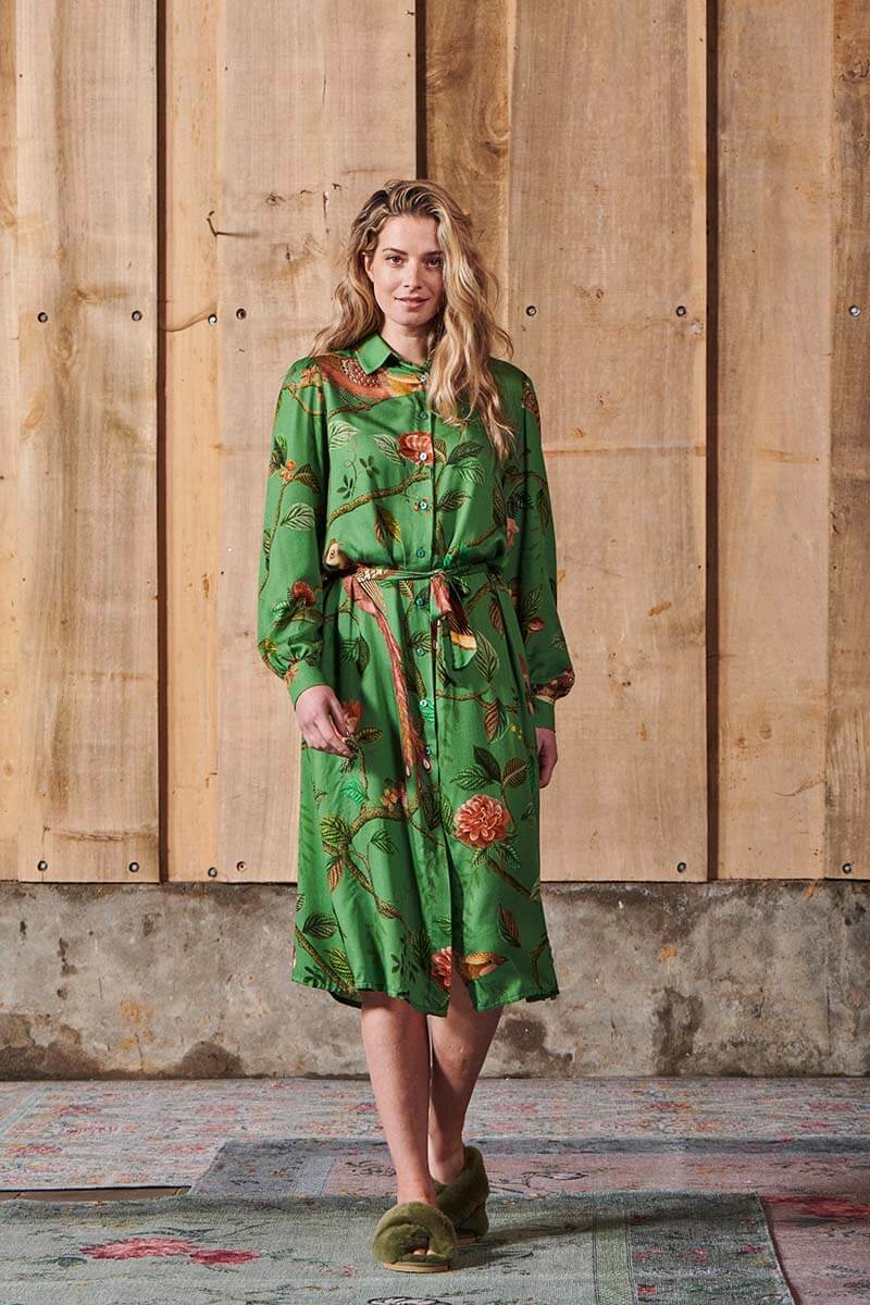 Color Relation Product Dress Long Sleeve Good Nightingale Green