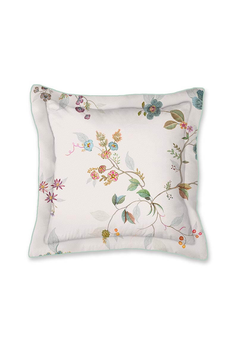 Color Relation Product Cushion Square Kawai Flower White