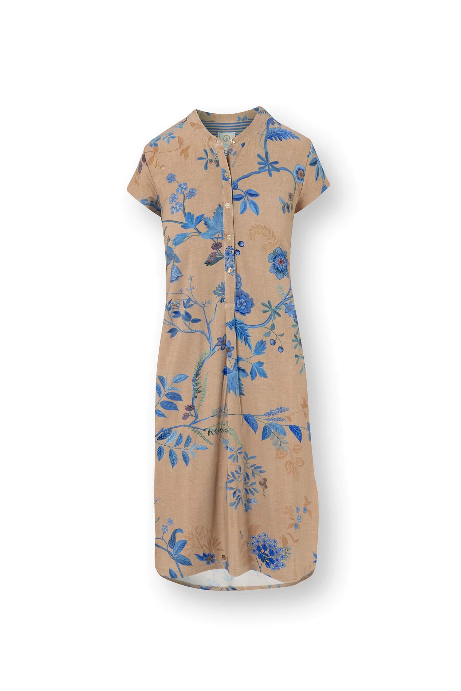 Pip Studio Dalia Nachthemd Korte Mouw Marigold Blauw M - Officiële Webshop