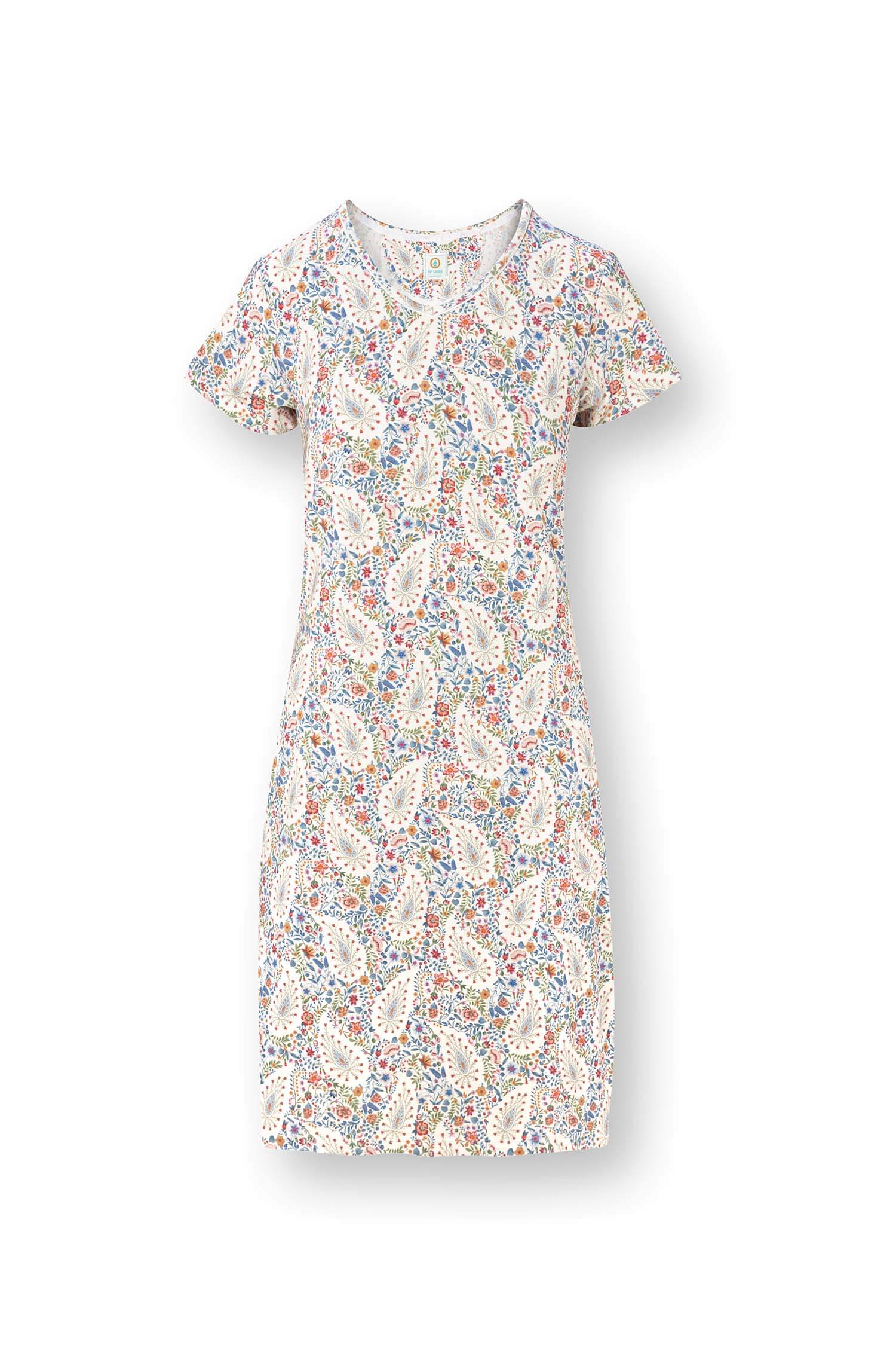 Pip Studio Djoy Nachthemd Korte Mouw Kairi Bloom Blauw XXL - Officiële Webshop