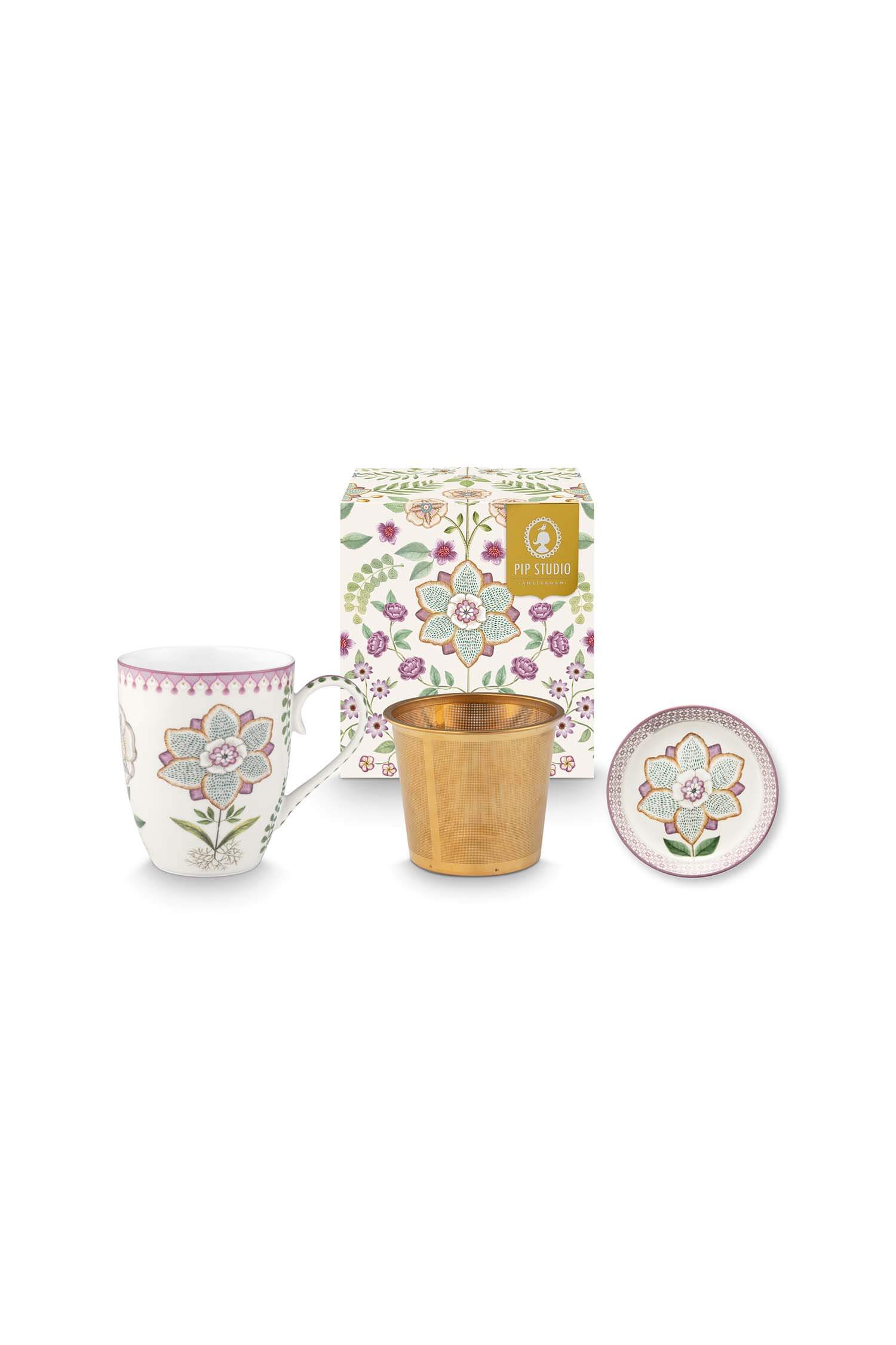 Pip Studio Tea for One Lily&Lotus Off Wit 365ml - Officiële Webshop