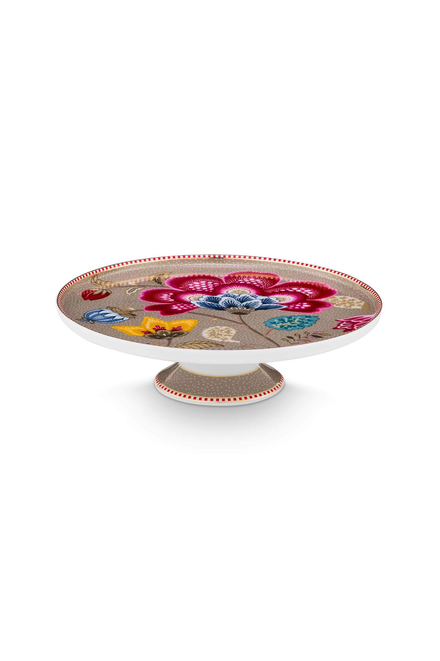 Pip Studio Taartplateau Klein Blooming Tales Fantasy Khaki 21cm - Officiële Webshop