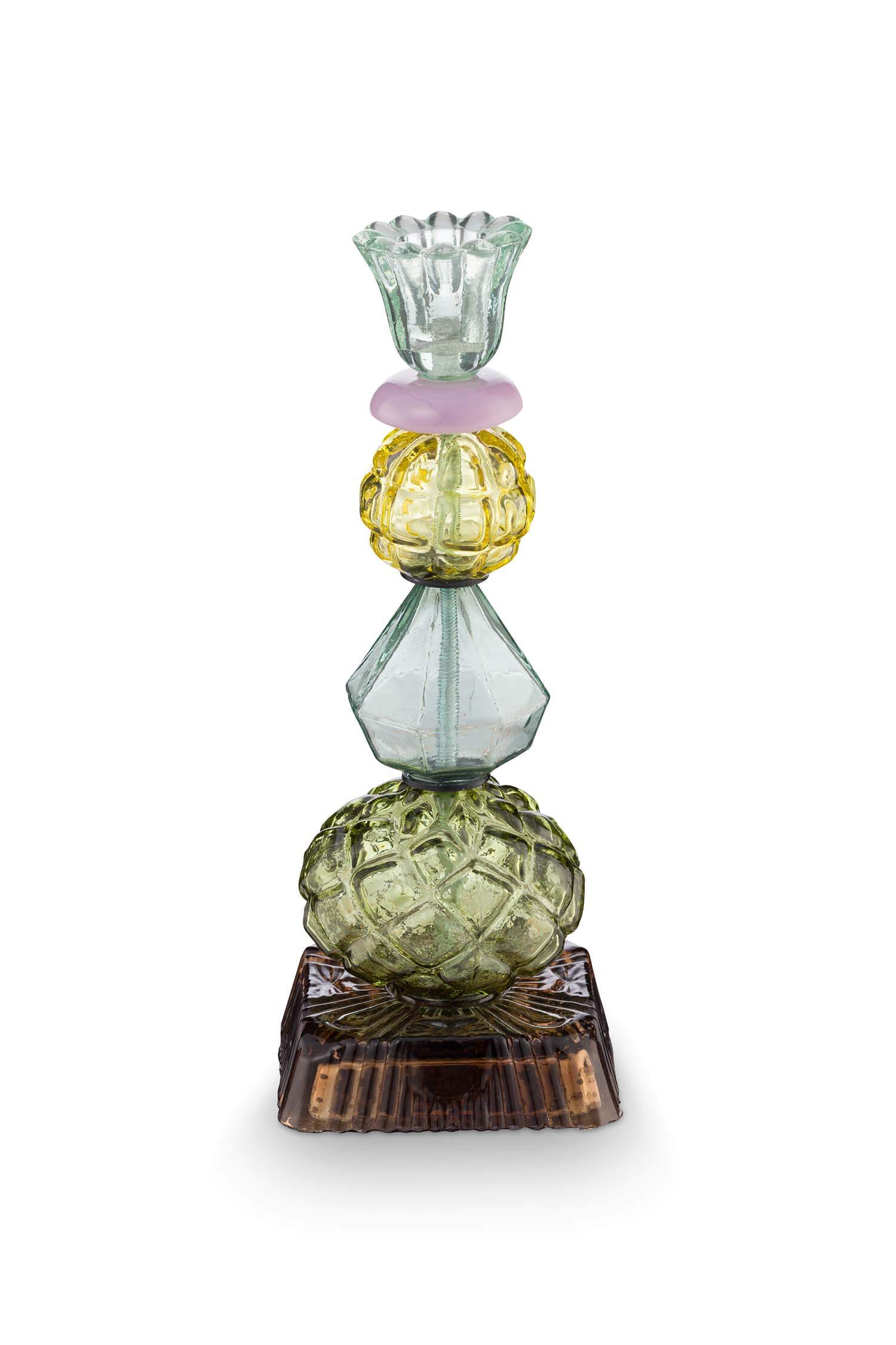 Pip Studio Kaarsenhouder Glas Bead Groen 23.5cm - Officiële Webshop