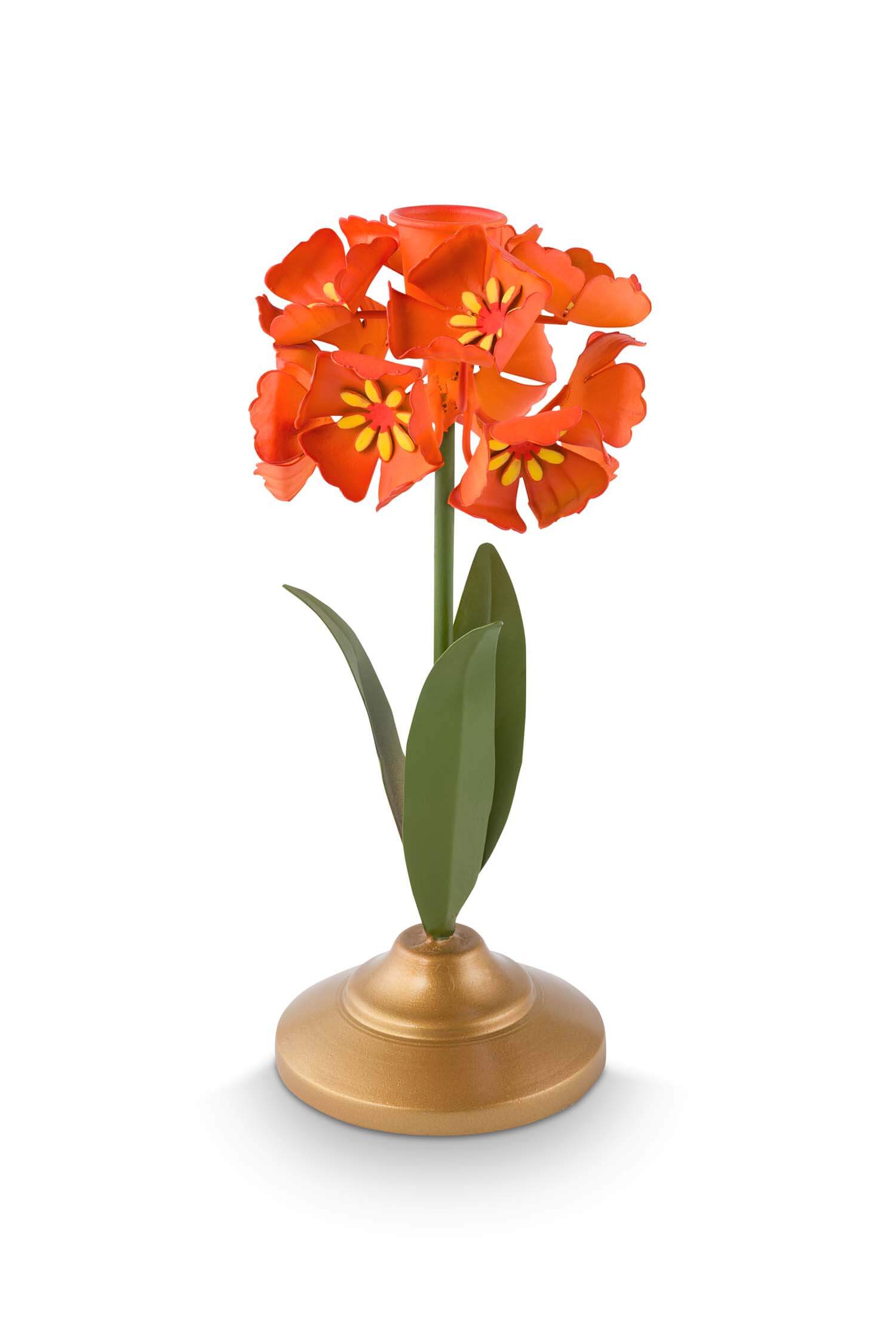 Pip Studio Kaarsenhouder Metaal Bloem Oranje 22.5cm - Officiële Webshop