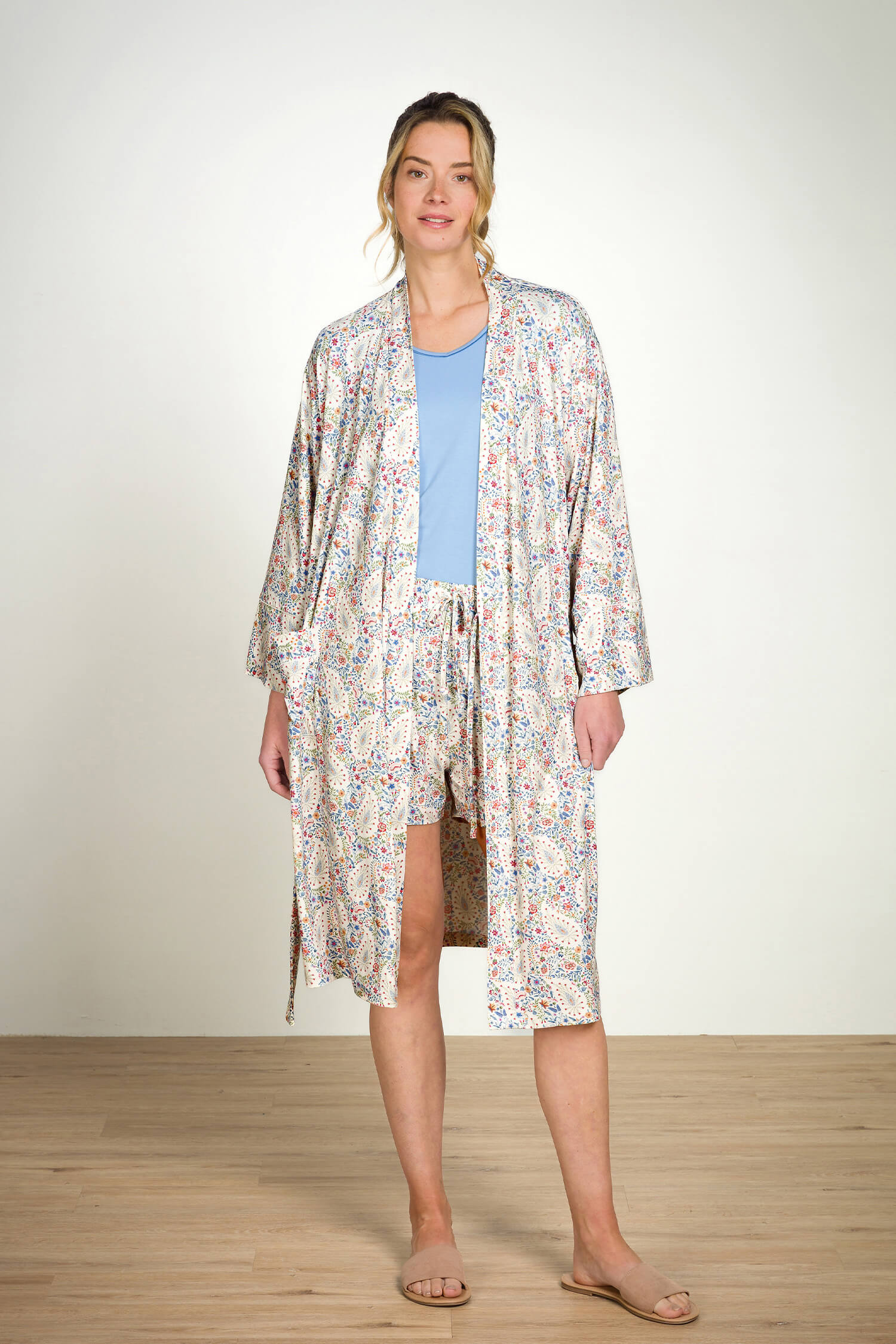 Pip Studio Naomi Kimono Kairi Bloom Blauw M - Officiële Webshop