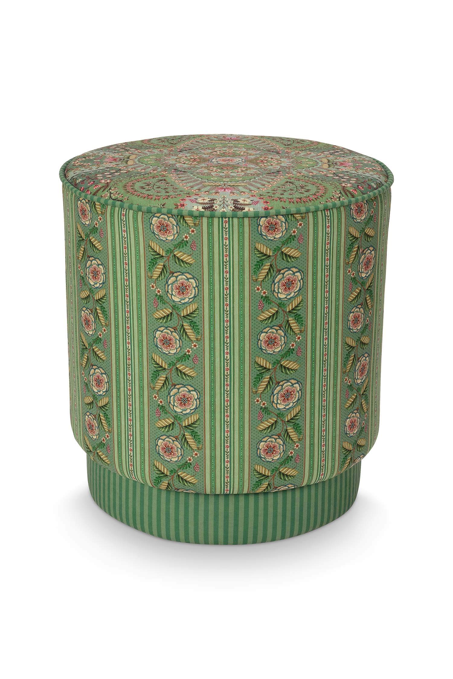 Pip Studio Poef Rosa Rani Groen - Officiële Webshop