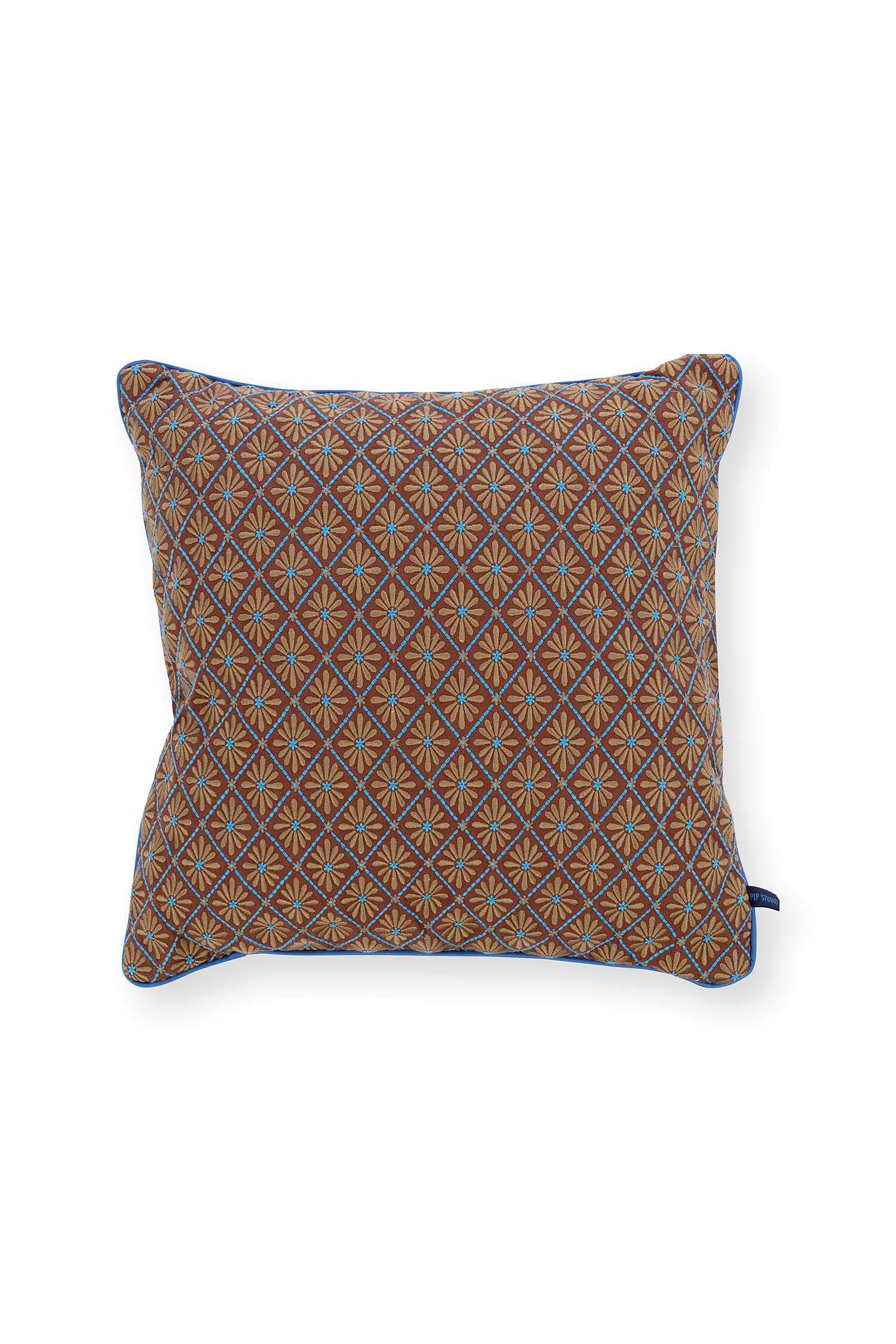Pip Studio Sierkussen Giyani Embroidery Blauw - Officiële Webshop