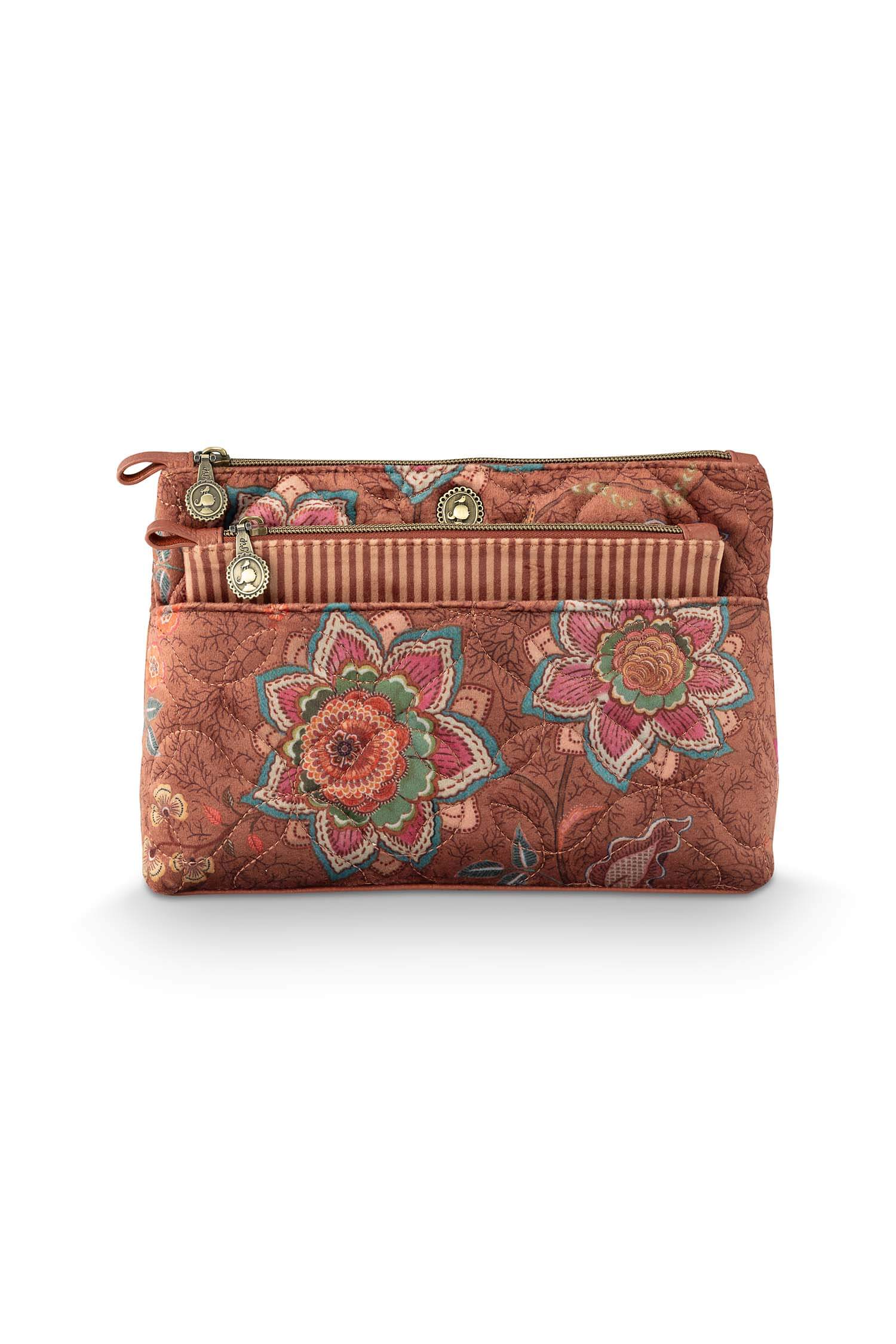 Pip Studio Toilettas Caryn Combi Mumbai Morning Bruin - Officiële Webshop